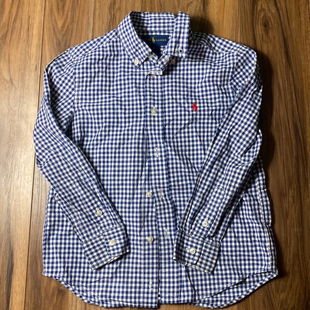 Gently Used Kids Polo Long Sleeve Button up Shirt!! Still very Nice!!